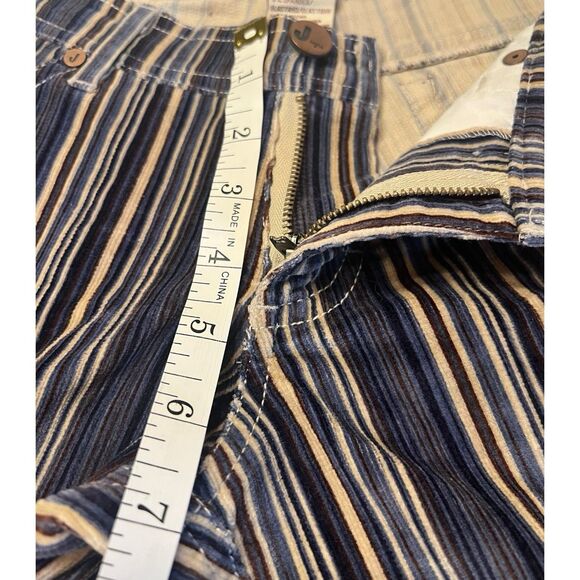 Jou Jou Striped Corduroy Flare Pants Y2K Low Rise 28x31 Festival Rare NWT size 5 - Picture 5 of 13